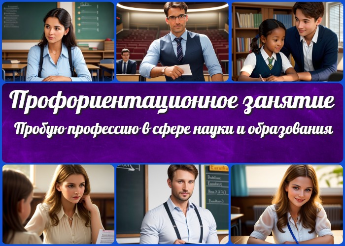 ПРОФОРИЕНТАЦИОННОЕ ЗАНЯТИЕ «ПРОБУЮ ПРОФЕССИЮ В СФЕРЕ НАУКИ И ОБРАЗОВАНИЯ».