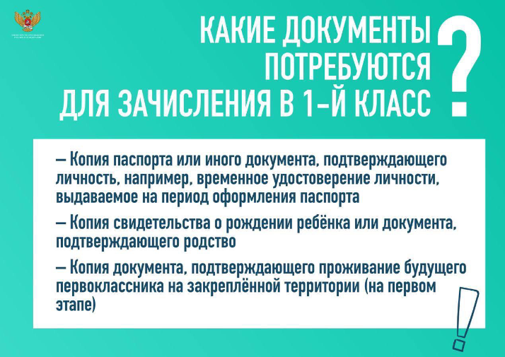 Приём в 1 класс.